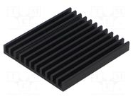 Heatsink: extruded; grilled; black; L: 50mm; W: 45mm; H: 6mm; anodized FISCHER ELEKTRONIK