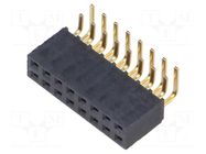 Connector: pin strips; socket; female; PIN: 16; angled 90°; THT SAMTEC