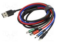 Cable; High Speed,USB 2.0; 1.2m; black; textile; 3.5A BASEUS