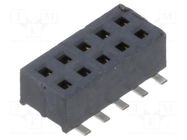 Connector: pin strips; female; PIN: 10; 1.27mm; gold-plated; SMT SAMTEC