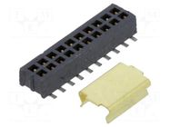 Connector: pin strips; female; PIN: 20; 1.27mm; gold flash; SMT SAMTEC