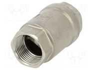 Check valve; acid resistant steel AISI 316; PTFE; max.16bar PNEUMAT