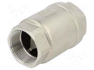 Check valve; acid resistant steel AISI 316; PTFE; max.16bar PNEUMAT