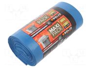 Trash bags; LDPE; blue; 60l; 20pcs; Maxi Pack SOLID TOOLS