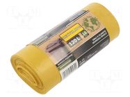 Trash bags; yellow; 120l; 10pcs. SOLID TOOLS