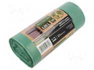 Trash bags; green; 120l; 10pcs. SOLID TOOLS