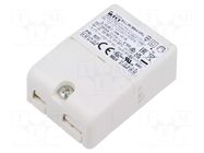 Power supply: switching; LED; 2÷23VDC; 350mA; IP20; 68x22x41mm TCI