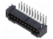 Connector: PCB to PCB; socket; male; PIN: 20; T2M; angled; 2.6A; THT SAMTEC