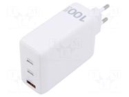 Power supply: switching; mains,plug-in,charger; 5÷20VDC; 5A; 100W QOLTEC