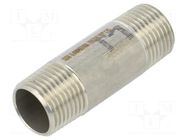 Nipple; threaded,straight; max.10bar; 60mm PNEUMAT