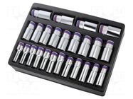 Wrenches set; 12-angles,socket spanner; Mounting: 1/2"; 25pcs. KING TONY