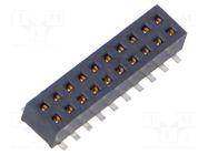 Connector: pin strips; female; PIN: 20; 1.27mm; gold flash; SMT SAMTEC