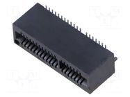 Connector: card edge; PIN: 40; SMT; on PCBs; 1mm SAMTEC