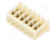 Connector: wire-board; plug; female; SR; 700mA; 50V; PIN: 6; IDC; 1mm JST