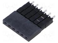 Connector: pin strips; socket; male; PIN: 6; straight; THT; 2.54mm SAMTEC