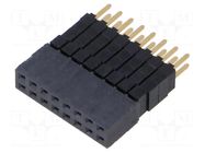 Connector: pin strips; socket; male; PIN: 16; straight; THT; 2.54mm SAMTEC