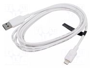 Cable; USB 2.0; Apple Lightning plug,USB A plug; nickel plated VENTION