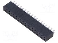 Connector: pin strips; socket; female; PIN: 36; straight; THT; 2x18 SAMTEC