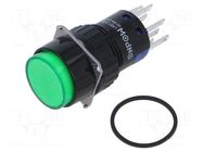 Switch: push-button; Pos: 2; SPDT x2; 0.5A/220VAC; 1A/24VDC; ON-ON ONPOW