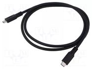 Cable; Thunderbolt 3,Thunderbolt 4,USB 3.2; 1m; black; 10Gbps Goobay