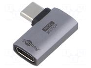 Adapter; USB 4.0; USB C socket,USB C angled plug left/right GOOBAY
