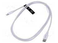 Cable; USB 2.0; Apple Lightning plug,USB C plug; nickel plated VENTION