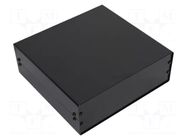 Enclosure: with panel; X: 260mm; Y: 250mm; Z: 90mm; aluminium; black KRADEX