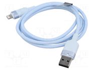 Cable; USB 2.0; Apple Lightning plug,USB A plug; nickel plated VENTION