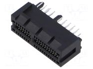 Connector: for cards; straight; THT; on PCBs; gold flash; PIN: 36 SAMTEC