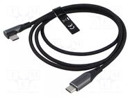 Cable; USB 2.0; USB C plug,USB C angled plug,both sides; 1m VENTION