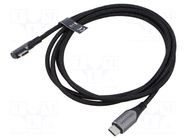 Cable; USB 2.0; USB C plug,USB C angled plug,both sides; 1.5m VENTION
