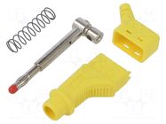 Connector: 4mm banana; plug; 19A; 600V; yellow; 1mm2 STÄUBLI