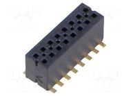 Connector: pin strips; socket; male; PIN: 16; vertical; SMT; 1.27mm SAMTEC