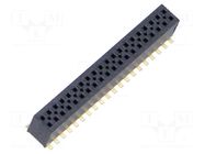 Connector: pin strips; socket; male; PIN: 40; vertical; SMT; 1.27mm SAMTEC
