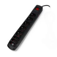 Power strip with protection Arcon R8 black - 8 sockets - 3m
