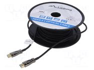 Cable; HDMI plug,both sides; PVC; HDMI 2.1; Len: 20m; black LANBERG