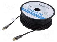 Cable; HDMI 2.1; HDMI plug,both sides; PVC; Len: 50m; black LANBERG