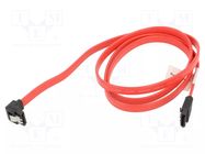 Cable: SATA; SATA plug,SATA plug angled; 1m; with metal latches LANBERG