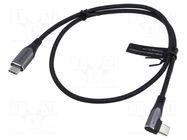 Cable; USB 2.0; USB C plug,USB C angled plug,both sides; 0.5m VENTION