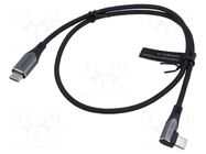 Cable; USB 2.0; USB C plug,USB C angled plug,both sides; 0.5m VENTION
