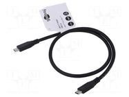 Cable; Thunderbolt 3,Thunderbolt 4,USB 3.2; 0.5m; black; 10Gbps Goobay