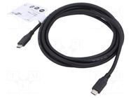 Cable; Thunderbolt 3,Thunderbolt 4,USB 3.2; 3m; black; 10Gbps Goobay