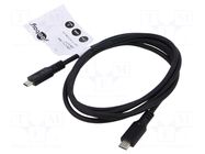 Cable; USB 3.2; USB C plug,both sides; 1.5m; black; PVC; 5Gbps; 60W GOOBAY