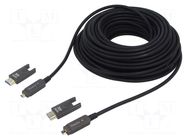 Cable; HDMI plug,micro HDMI plug,both sides; PA; 20m; black GEMBIRD