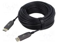 Cable; DisplayPort socket,both sides; 20m; black; Support: 8K GEMBIRD