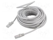 Patch cord; RJ45 plug,both sides; U/UTP; 6; stranded; Cu; PVC; grey GEMBIRD