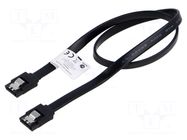 Cable: SATA; SATA plug,both sides; 0.5m; with metal latches LANBERG