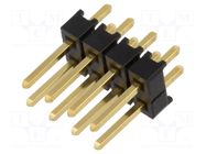 Connector: pin strips; pin header; male; PIN: 8; THT; straight; 2x4 SAMTEC
