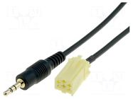 Aux adapter; Jack 3,5mm; Alfa Romeo,Fiat,Lancia,Smart; 0.8m 4CARMEDIA