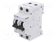 Circuit breaker; 230/400VAC; Inom: 8A; Poles: 2; Charact: C; 15kA EATON ELECTRIC